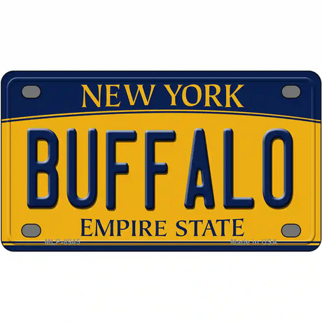 Buffalo New York Metal Novelty License Plate 4" x 2.2" (MLP)