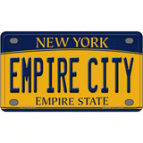 Empire City New York Metal Novelty License Plate 4" x 2.2" (MLP)