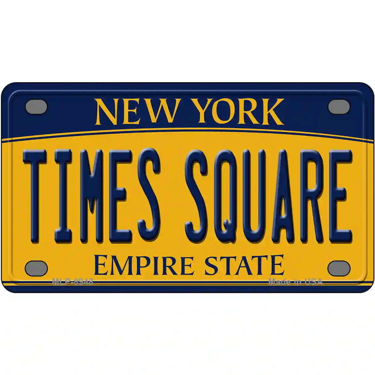 Times Square New York Metal Novelty License Plate 4" x 2.2" (MLP)