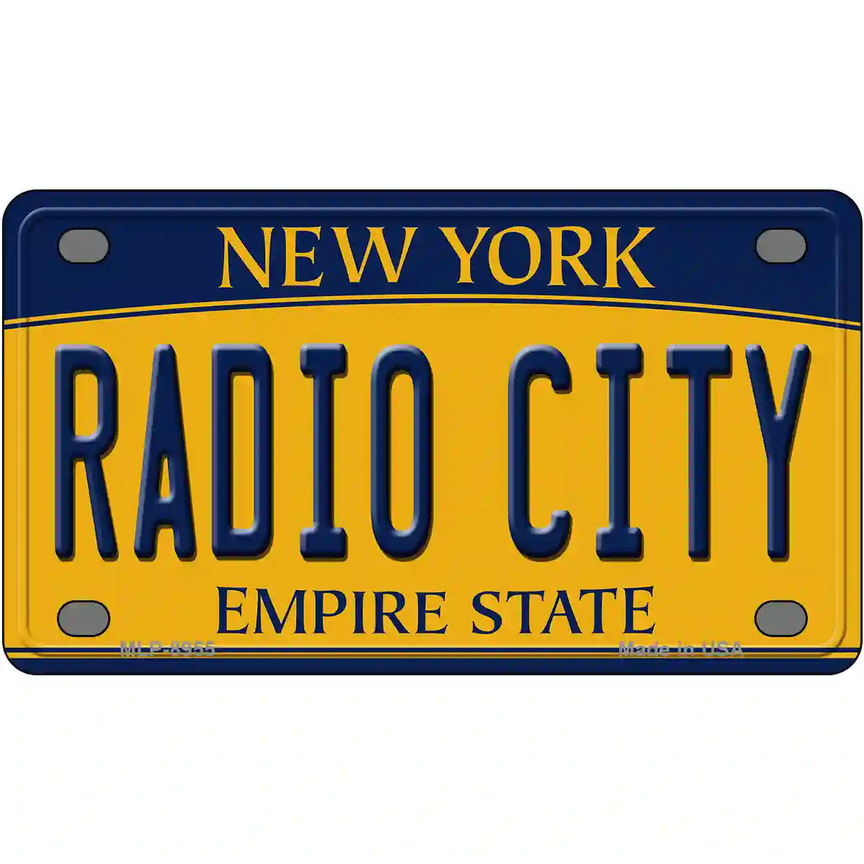 Radio City New York Metal Novelty License Plate 4" x 2.2" (MLP)