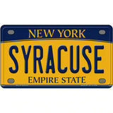 Syracuse New York Metal Novelty License Plate 4" x 2.2" (MLP)