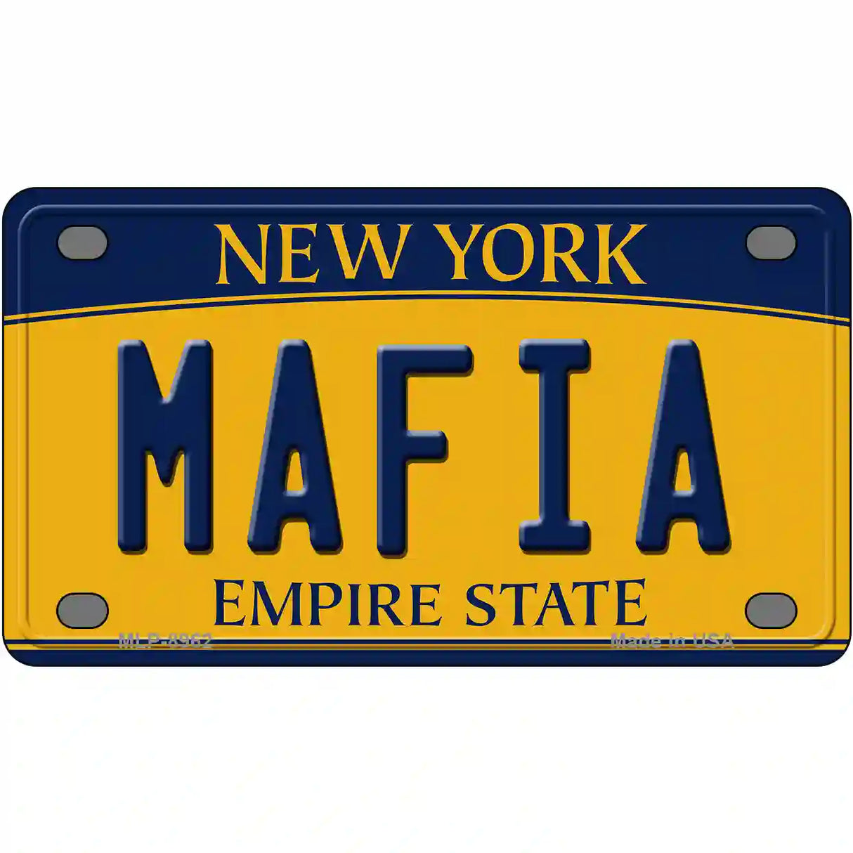 Mafia New York Metal Novelty License Plate