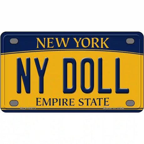 NY Doll New York Metal Novelty License Plate 4" x 2.2" (MLP)