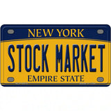 Stock Market New York Metal Novelty License Plate 4" x 2.2" (MLP)