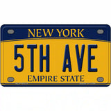 5th Ave New York Metal Novelty License Plate 4" x 2.2" (MLP)