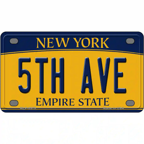 5th Ave New York Metal Novelty License Plate 4" x 2.2" (MLP)