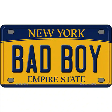 Bad Boy New York Metal Novelty License Plate 4" x 2.2" (MLP)