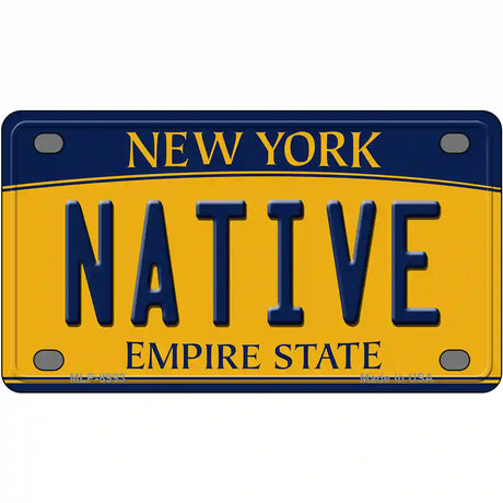 Native New York Metal Novelty License Plate 4" x 2.2" (MLP)