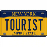 Tourist New York Metal Novelty License Plate 4" x 2.2" (MLP)