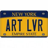 Art Lvr New York Metal Novelty License Plate 4" x 2.2" (MLP)