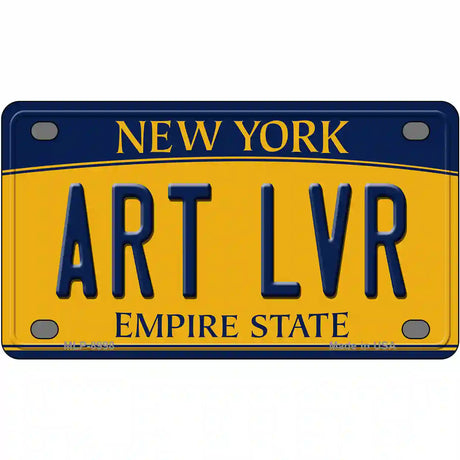 Art Lvr New York Metal Novelty License Plate 4" x 2.2" (MLP)