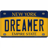 Dreamer New York Metal Novelty License Plate 4" x 2.2" (MLP)