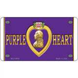 Purple Heart Metal Novelty License Plate 4" x 2.2" (MLP)