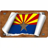 Arizona Flag Scroll Metal Novelty License Plate 4" x 2.2" (MLP)