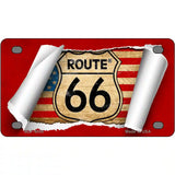 Route 66 Scroll Metal Novelty License Plate 4" x 2.2" (MLP)