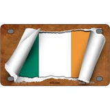 Ireland Flag Scroll Metal Novelty License Plate 4" x 2.2" (MLP)