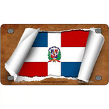 Dominican Republic Flag Scroll Metal Novelty License Plate