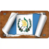 Guatemala Flag Scroll Metal Novelty License Plate 4" x 2.2" (MLP)