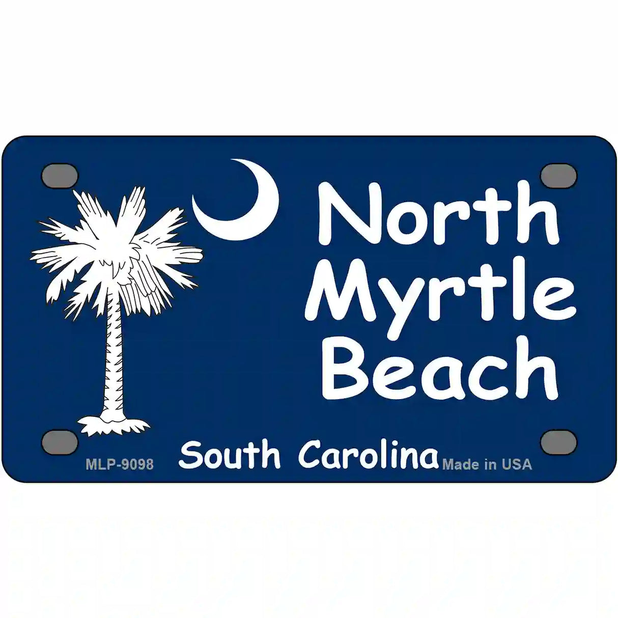 North Myrtle Beach Flag Metal Novelty License Plate 4" x 2.2" (MLP)