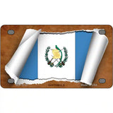 Guatemala Country Flag Scroll Metal Novelty License Plate 4" x 2.2" (MLP)