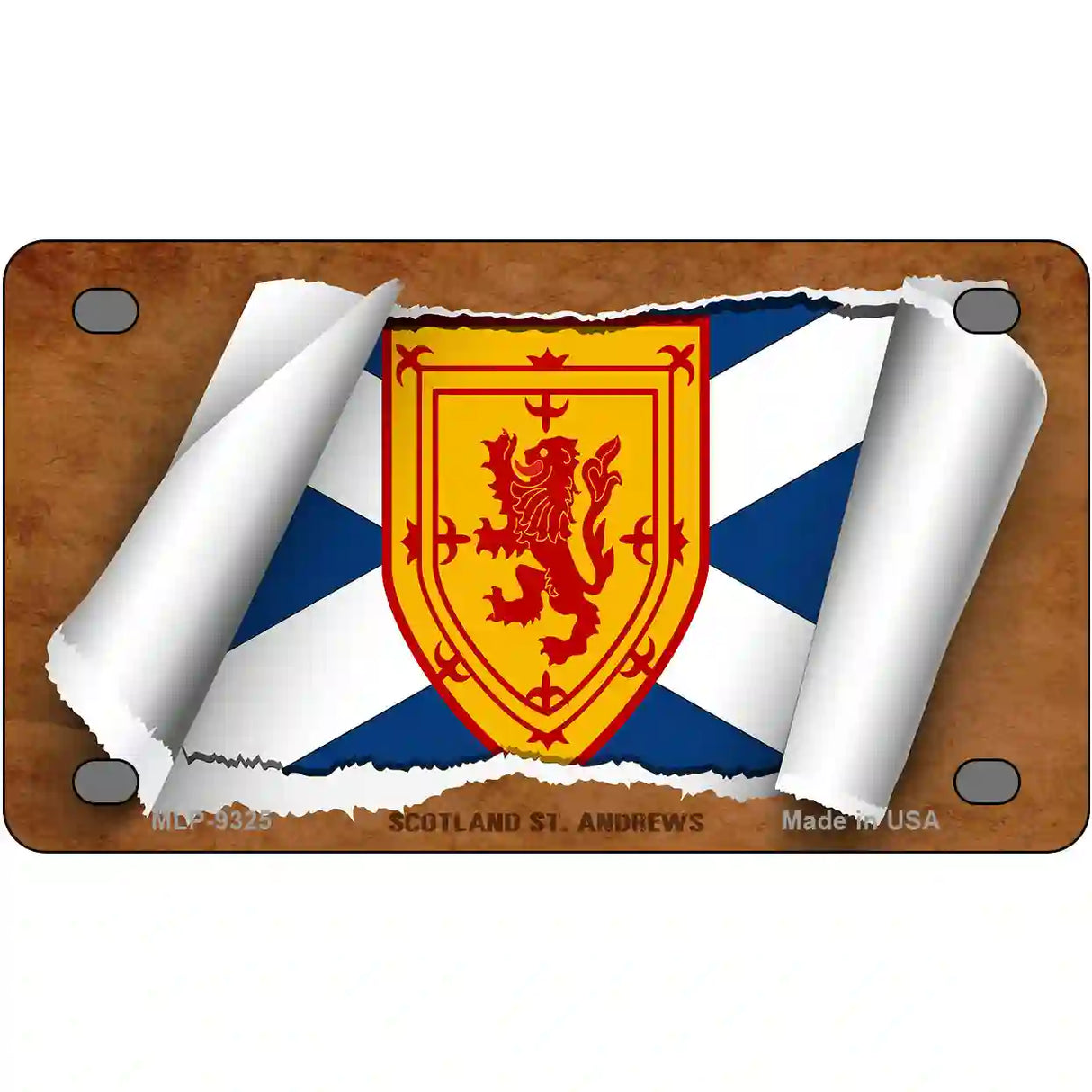 Scotland St. Andrews Flag Scroll Metal Novelty License Plate 4" x 2.2" (MLP)