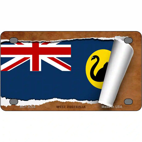 West Australia Flag Scroll Metal Novelty License Plate 4" x 2.2" (MLP)