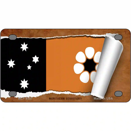 Northern Territory Flag Scroll Metal Novelty License Plate 4" x 2.2" (MLP)