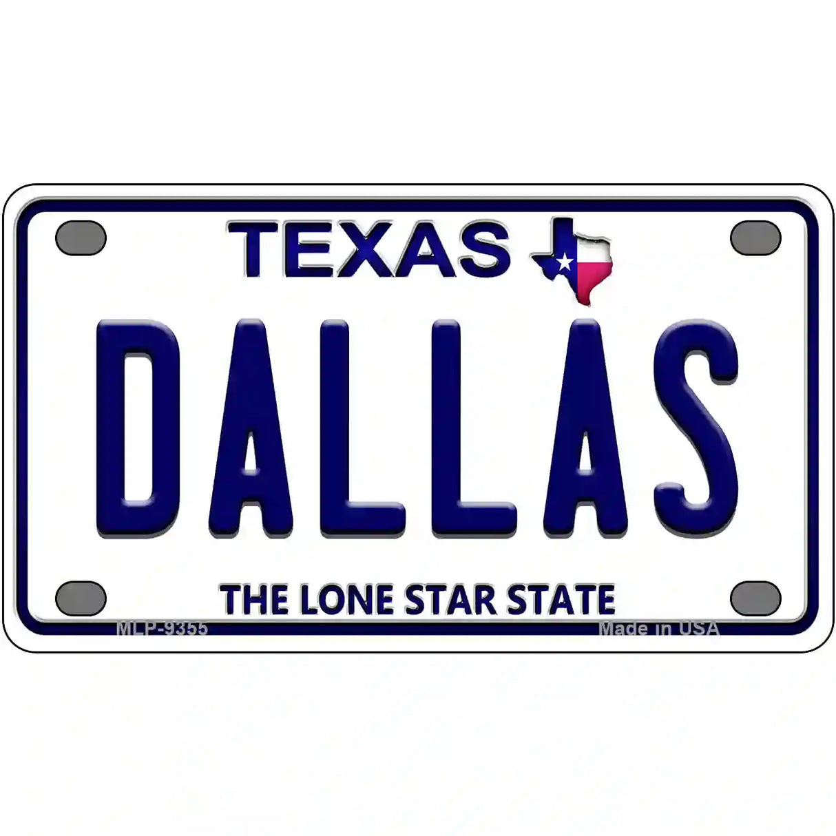 Dallas Texas Novelty Metal License Plate 4" x 2.2" (MLP)