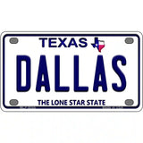 Dallas Texas Novelty Metal License Plate 4" x 2.2" (MLP)