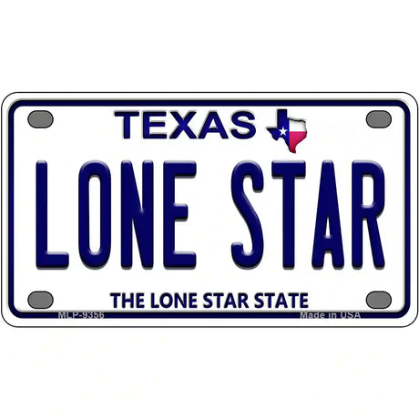 Lone Star Texas Novelty Metal License Plate 4" x 2.2" (MLP)