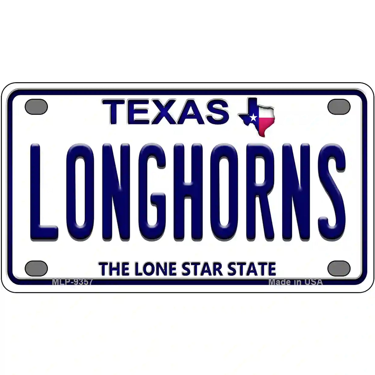 Longhorn Texas Novelty Metal License Plate