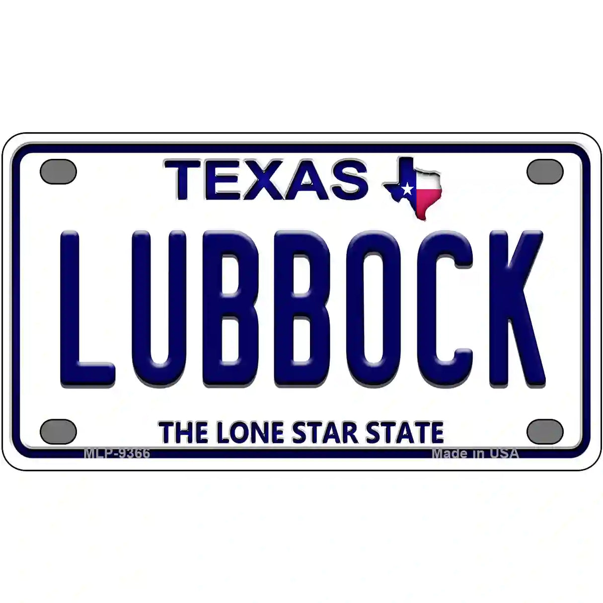 Lubbock Texas Novelty Metal License Plate 4" x 2.2" (MLP)