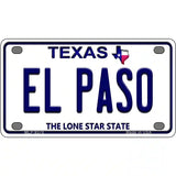 El Paso Texas Novelty Metal License Plate