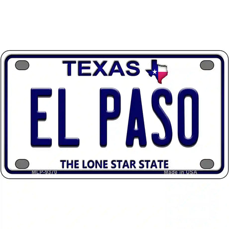 El Paso Texas Novelty Metal License Plate 4" x 2.2" (MLP)