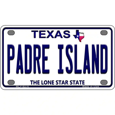 Padre Island Texas Novelty Metal License Plate 4" x 2.2" (MLP)