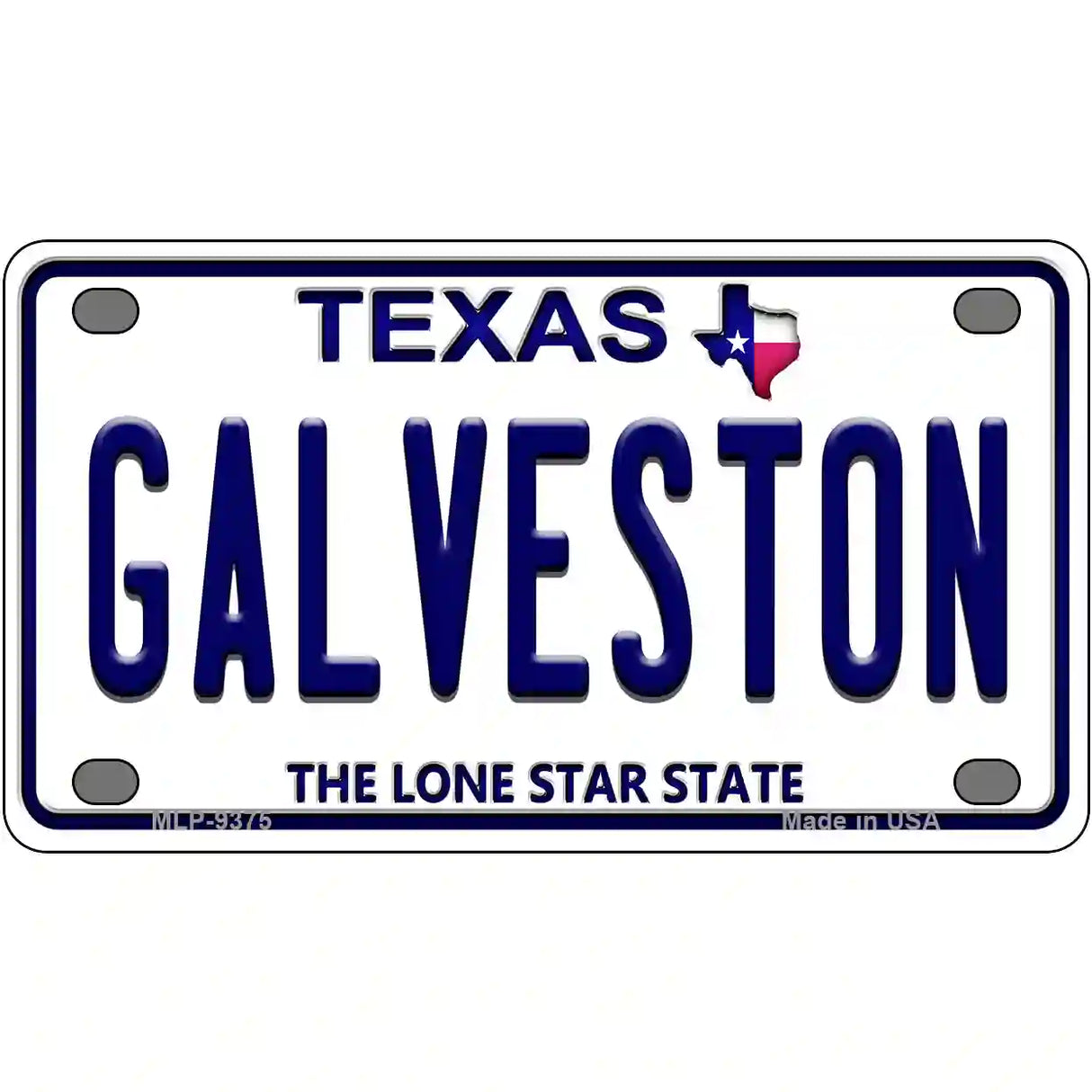 Galveston Texas Novelty Metal License Plate 4" x 2.2" (MLP)