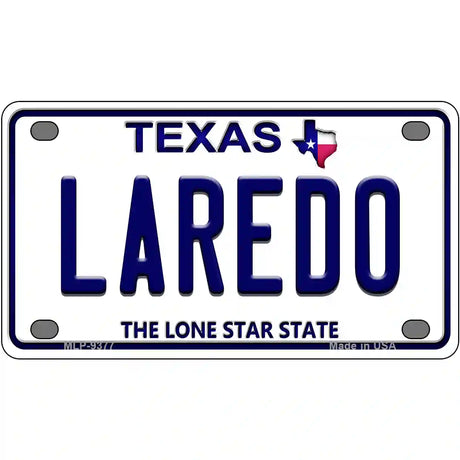 Laredo Texas Novelty Metal License Plate 4" x 2.2" (MLP)