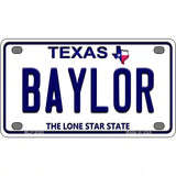 Baylor Texas Novelty Metal License Plate 4" x 2.2" (MLP)