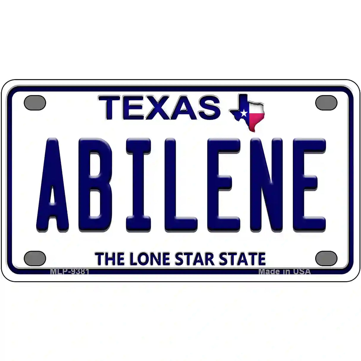 Abilene Texas Novelty Metal License Plate 4" x 2.2" (MLP)