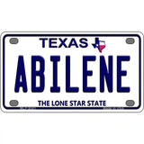 Abilene Texas Novelty Metal License Plate 4" x 2.2" (MLP)