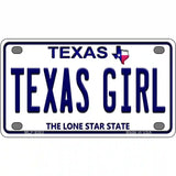 Texas Girl Texas Novelty Metal License Plate 4" x 2.2" (MLP)