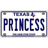 Princess Texas Novelty Metal License Plate 4" x 2.2" (MLP)