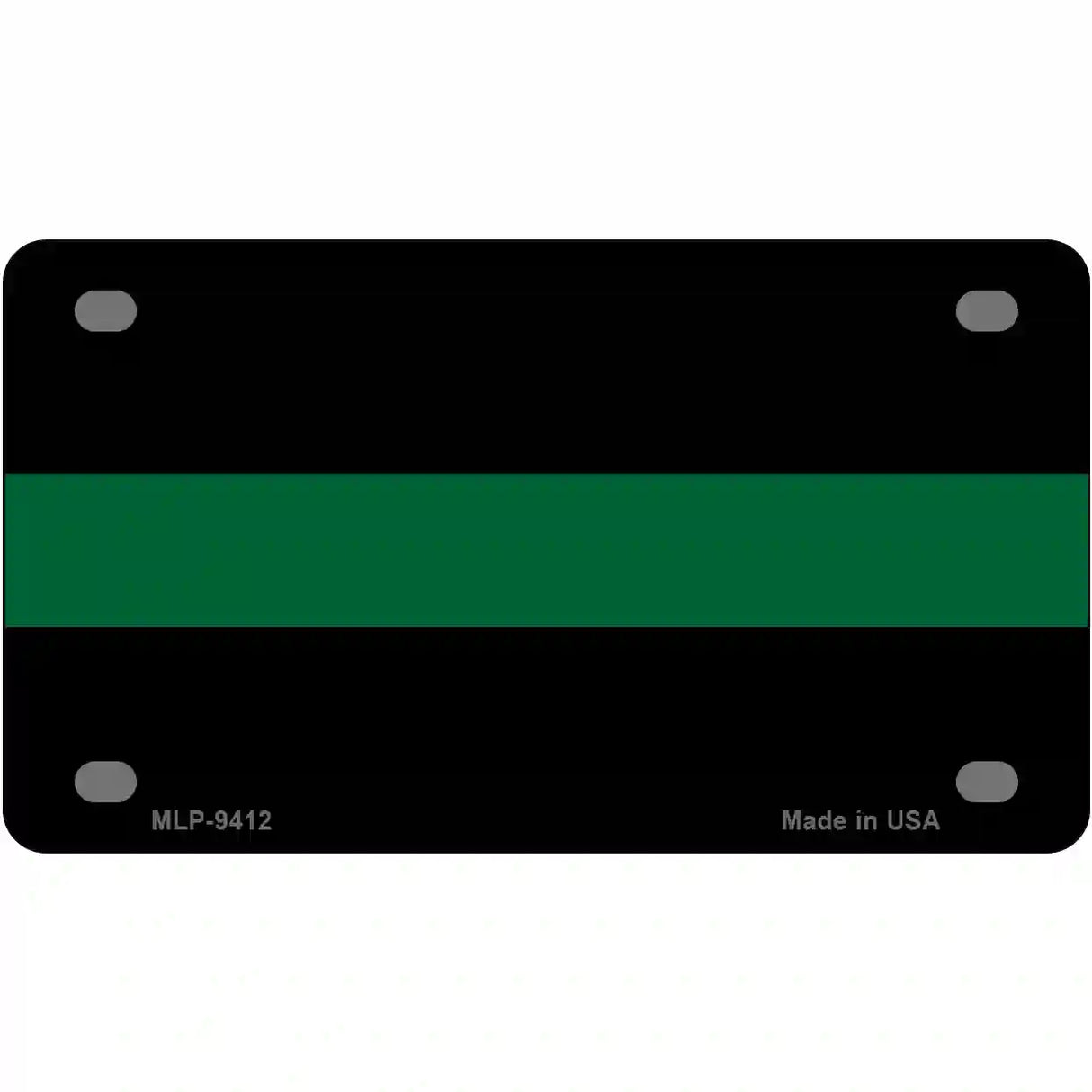 Thin Green Line Novelty Metal License Plate 4" x 2.2" (MLP)