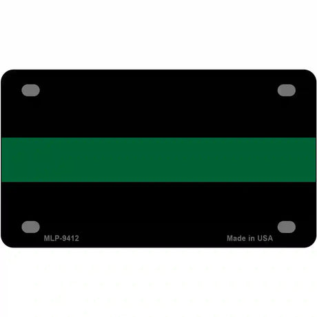 Thin Green Line Novelty Metal License Plate 4" x 2.2" (MLP)