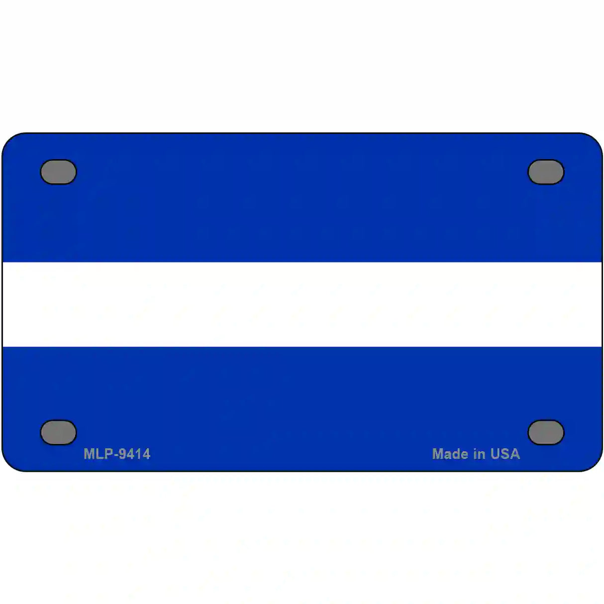 Thin White Line On Blue Novelty Metal License Plate 4" x 2.2" (MLP)