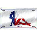 Texas Girl Novelty Metal License Plate 4" x 2.2" (MLP)