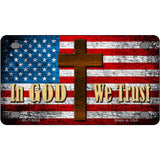 God We Trust Metal Novelty License Plate 4" x 2.2" (MLP)