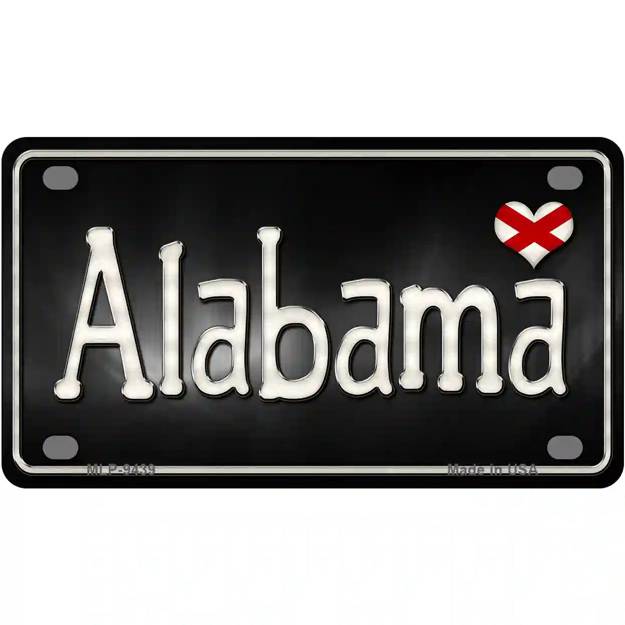 Alabama Flag Script Metal Novelty License Plate 4" x 2.2" (MLP)