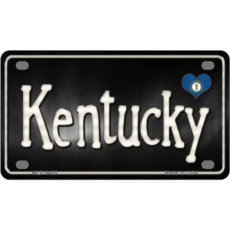 Kentucky Flag Script Metal Novelty License Plate 4" x 2.2" (MLP)