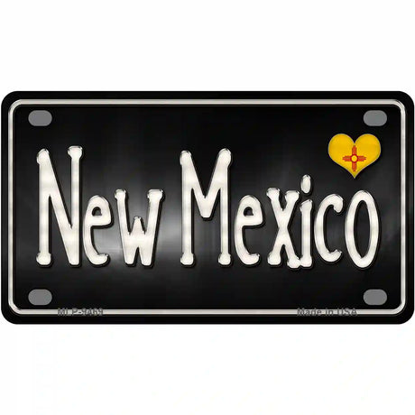 New Mexico Flag Script Metal Novelty License Plate 4" x 2.2" (MLP)